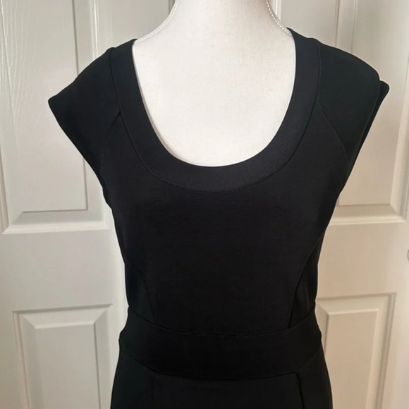 Charlotte Russe Dress Black Round Neck short‎ sleeve transparent back M - Picture 6 of 16